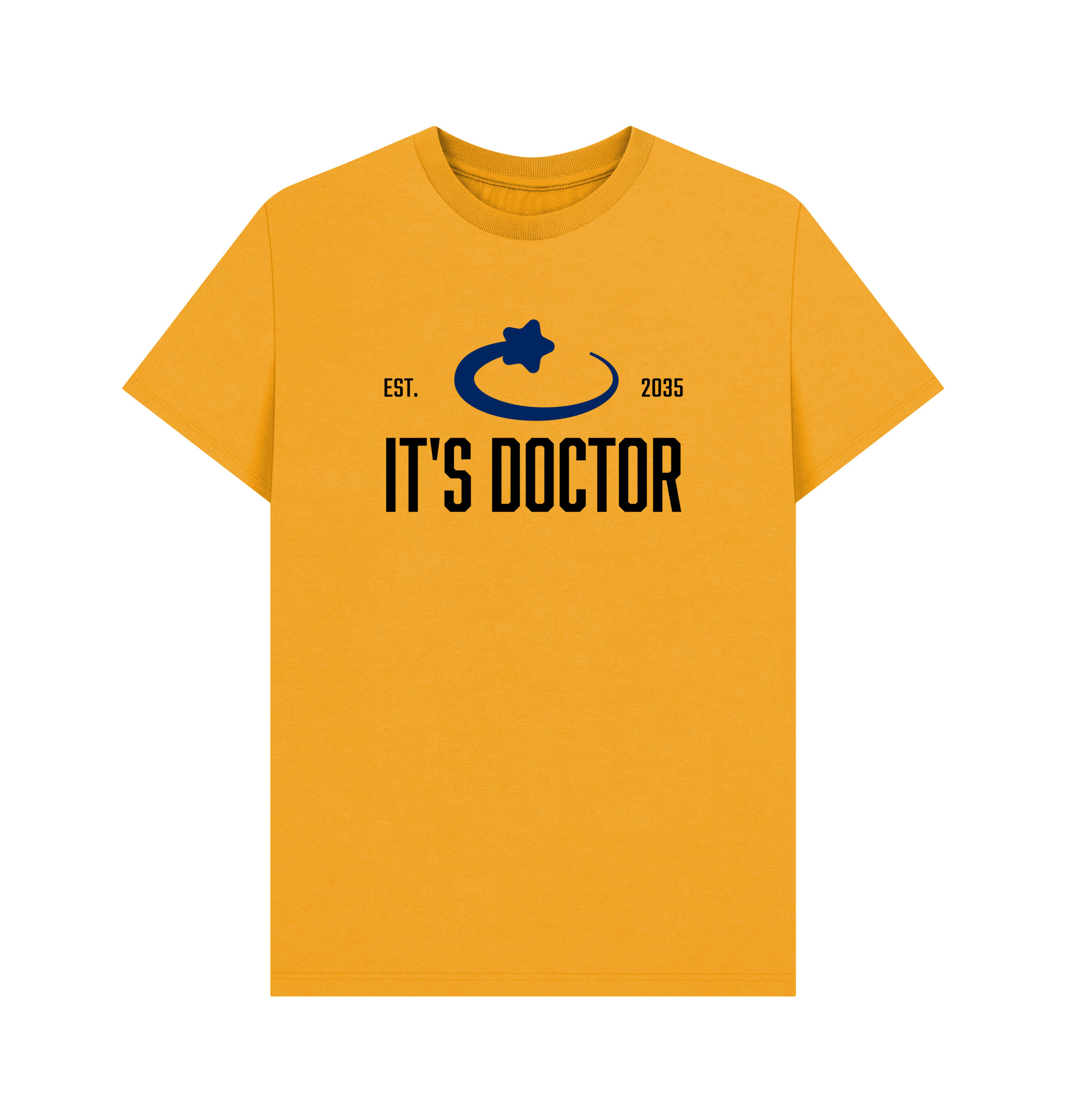 Mustard Printed T-shirt Front
