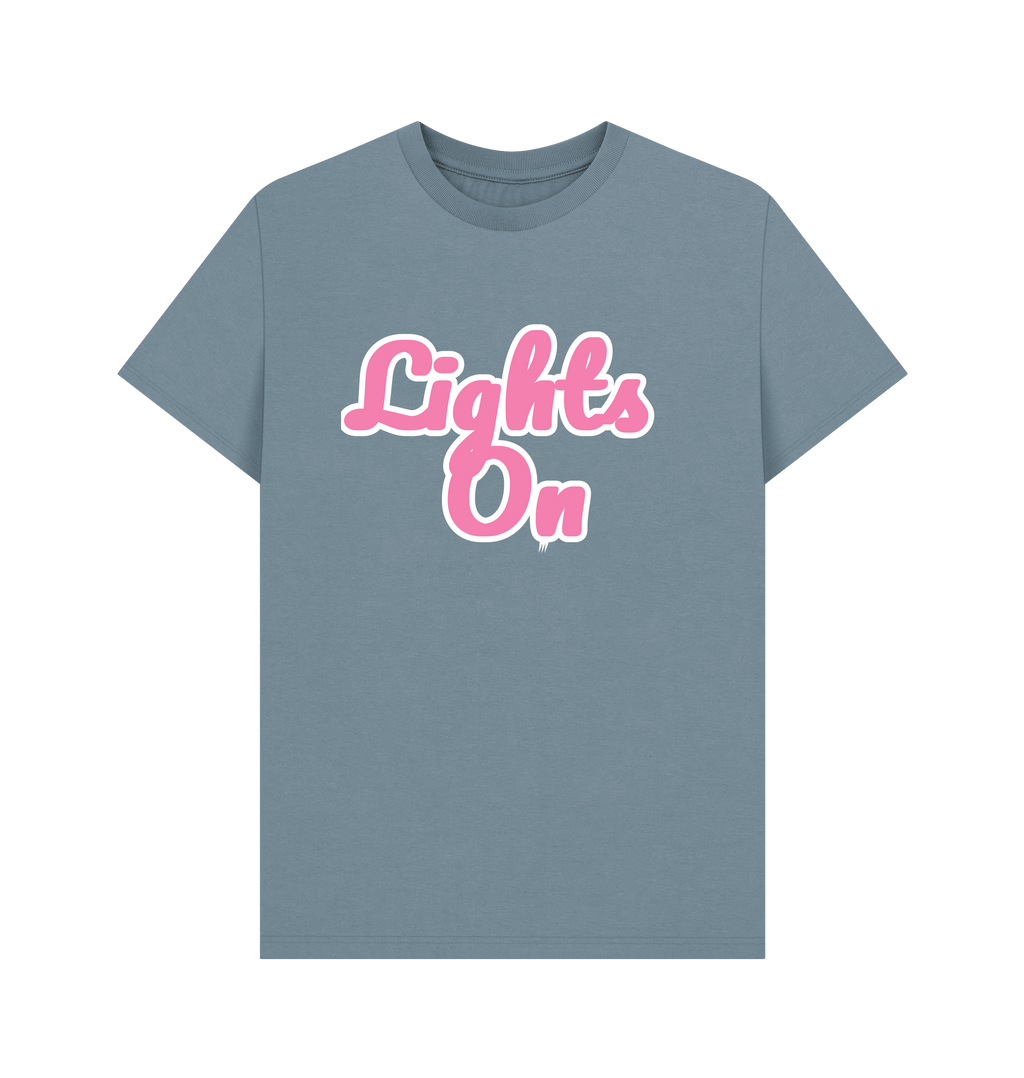 Stone Blue Printed T-shirt Front