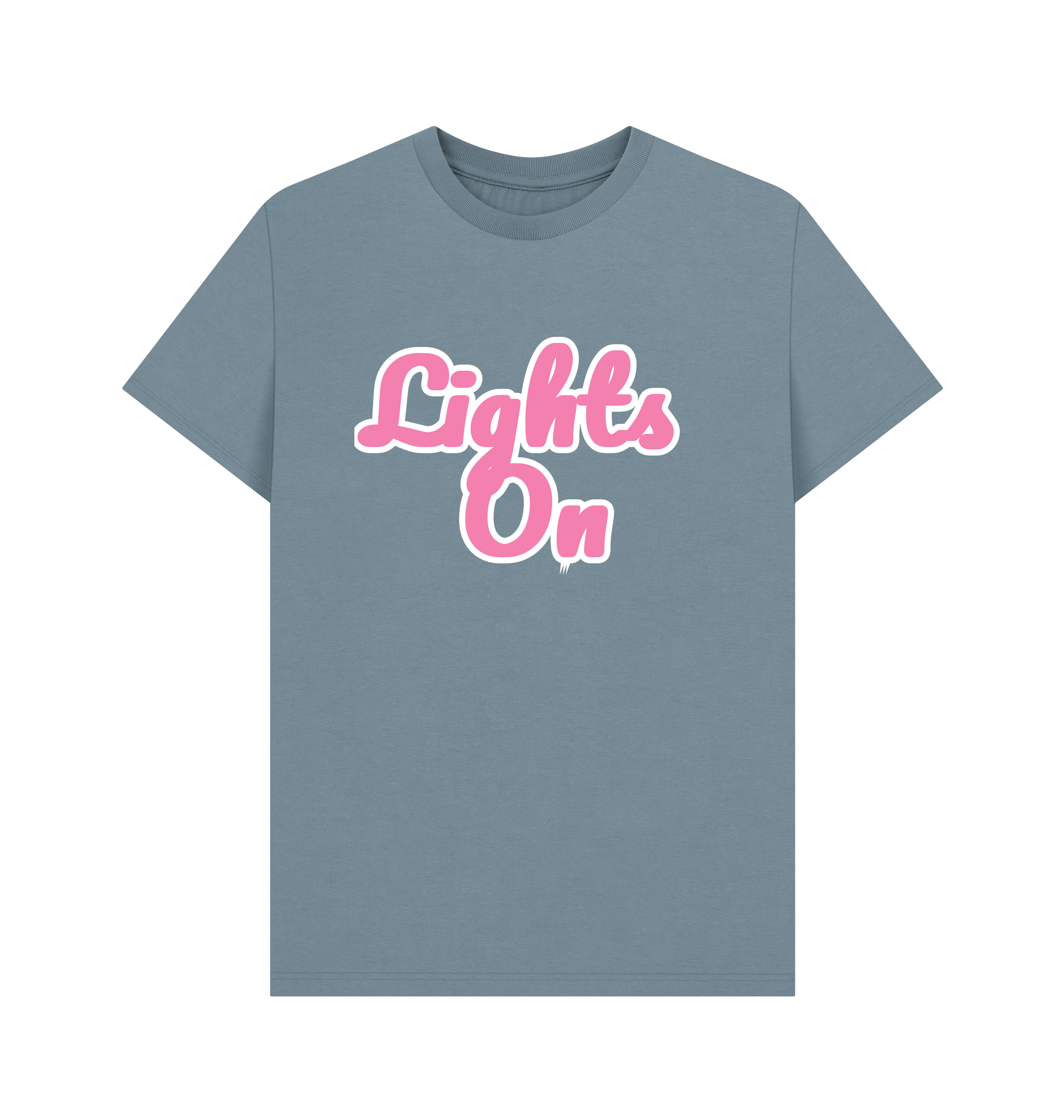Stone Blue Printed T-shirt Front