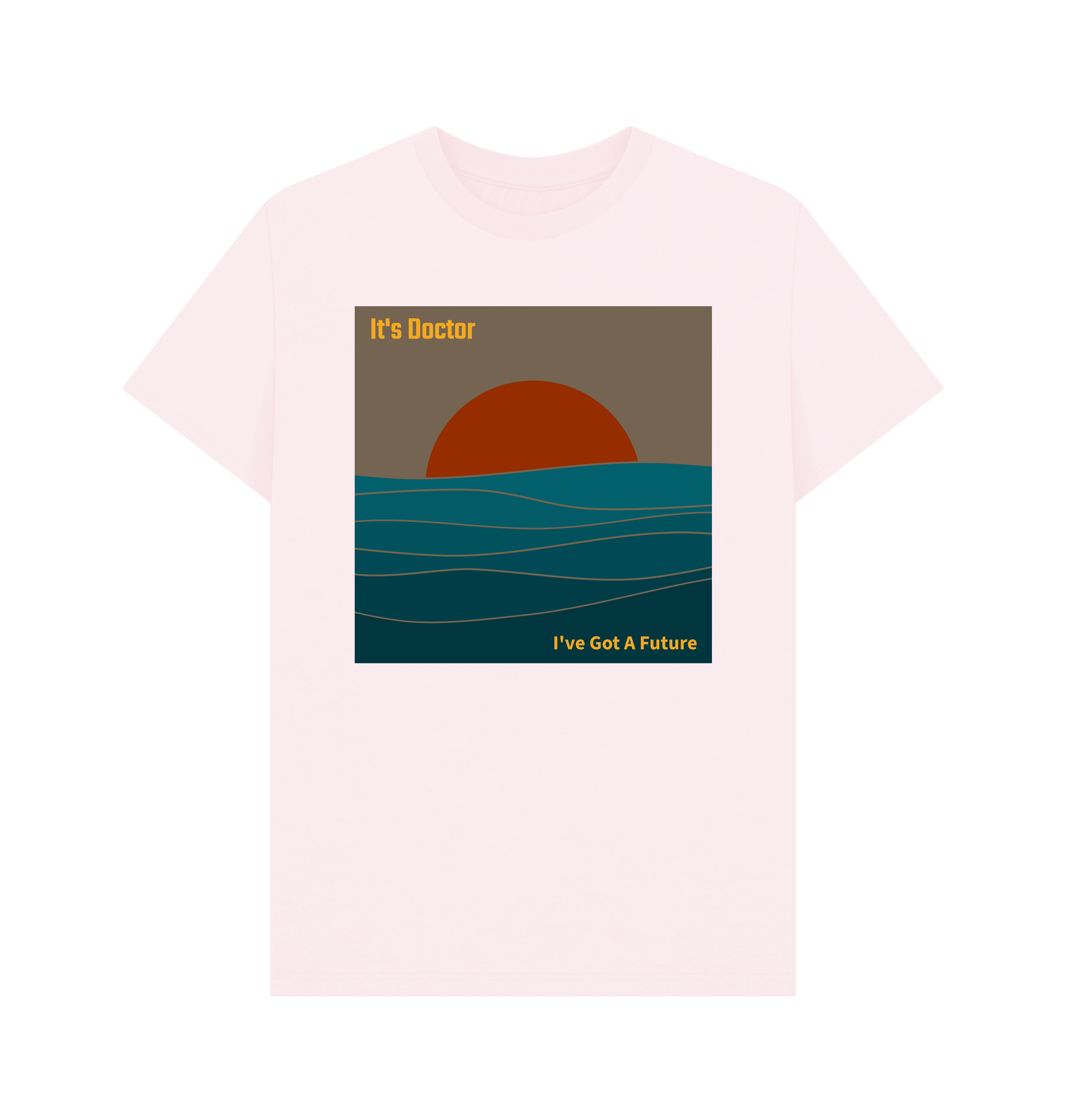 Pink Printed T-shirt Front