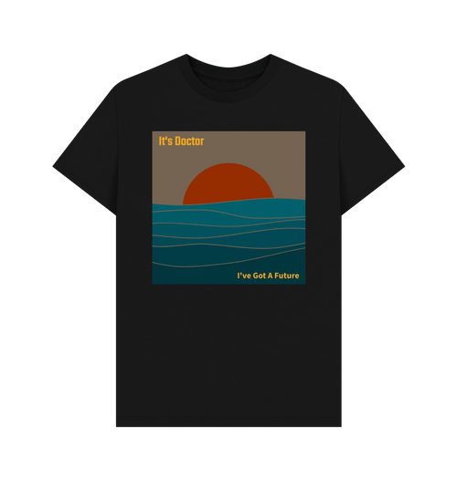 Black Printed T-shirt Front