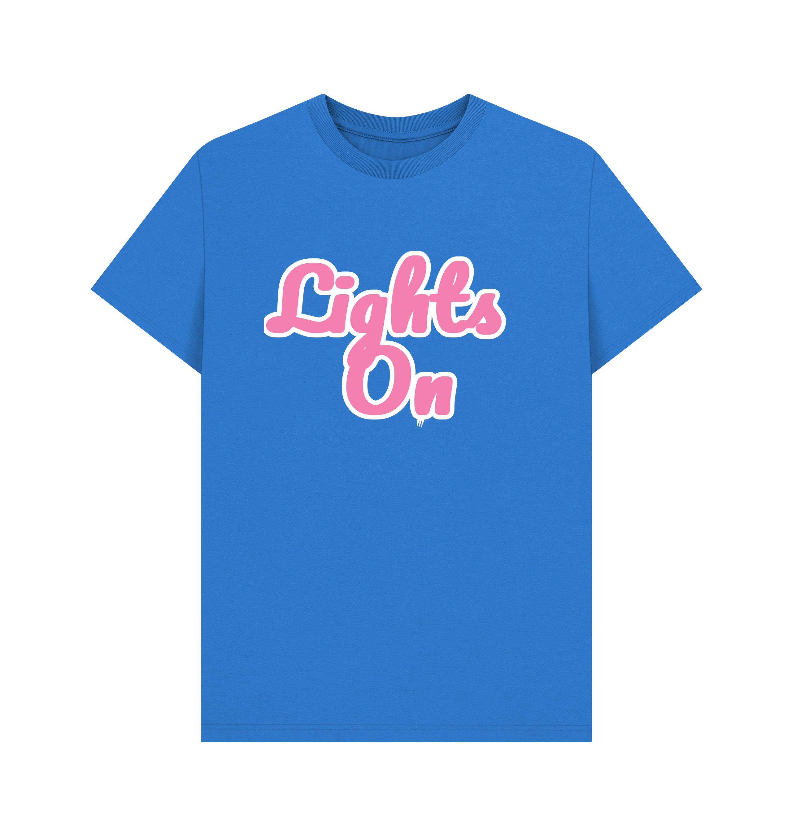 Bright Blue Printed T-shirt Front