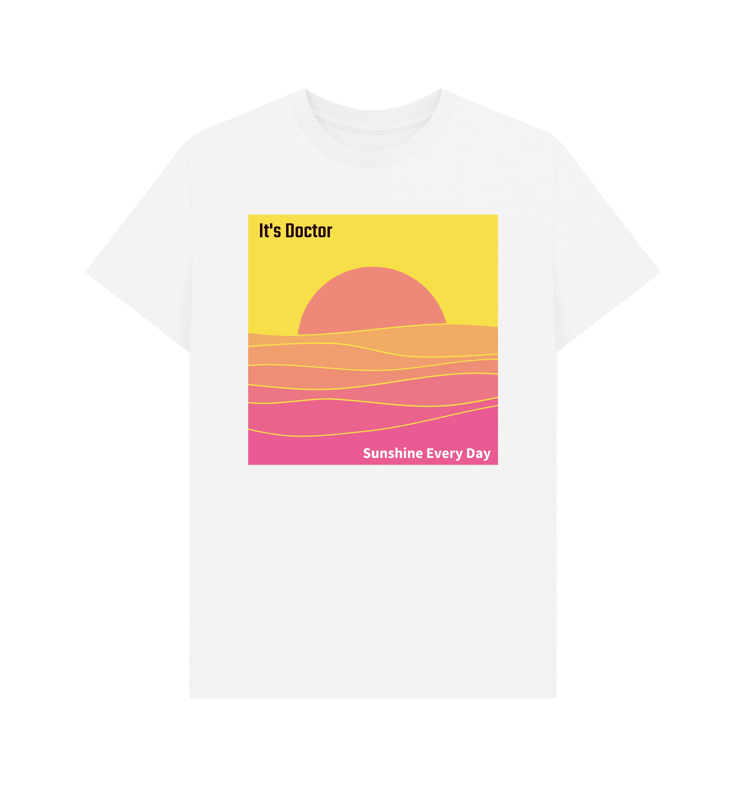 White Printed T-shirt Front