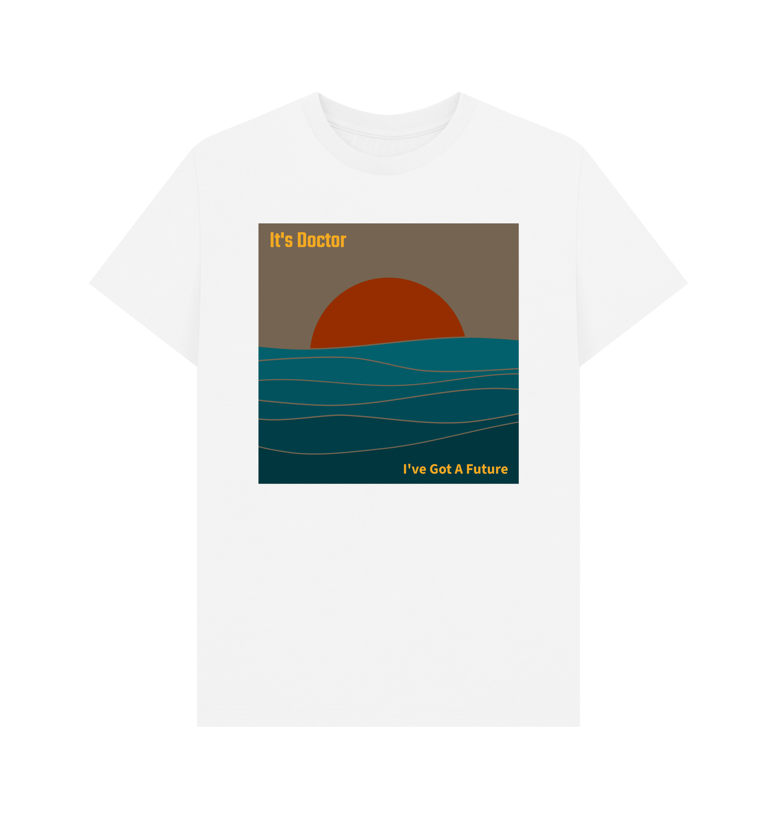 White Printed T-shirt Front