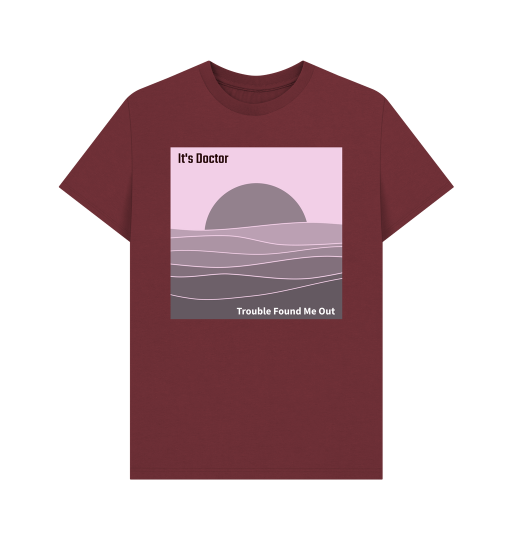 Red Wine Printed T-shirt Front