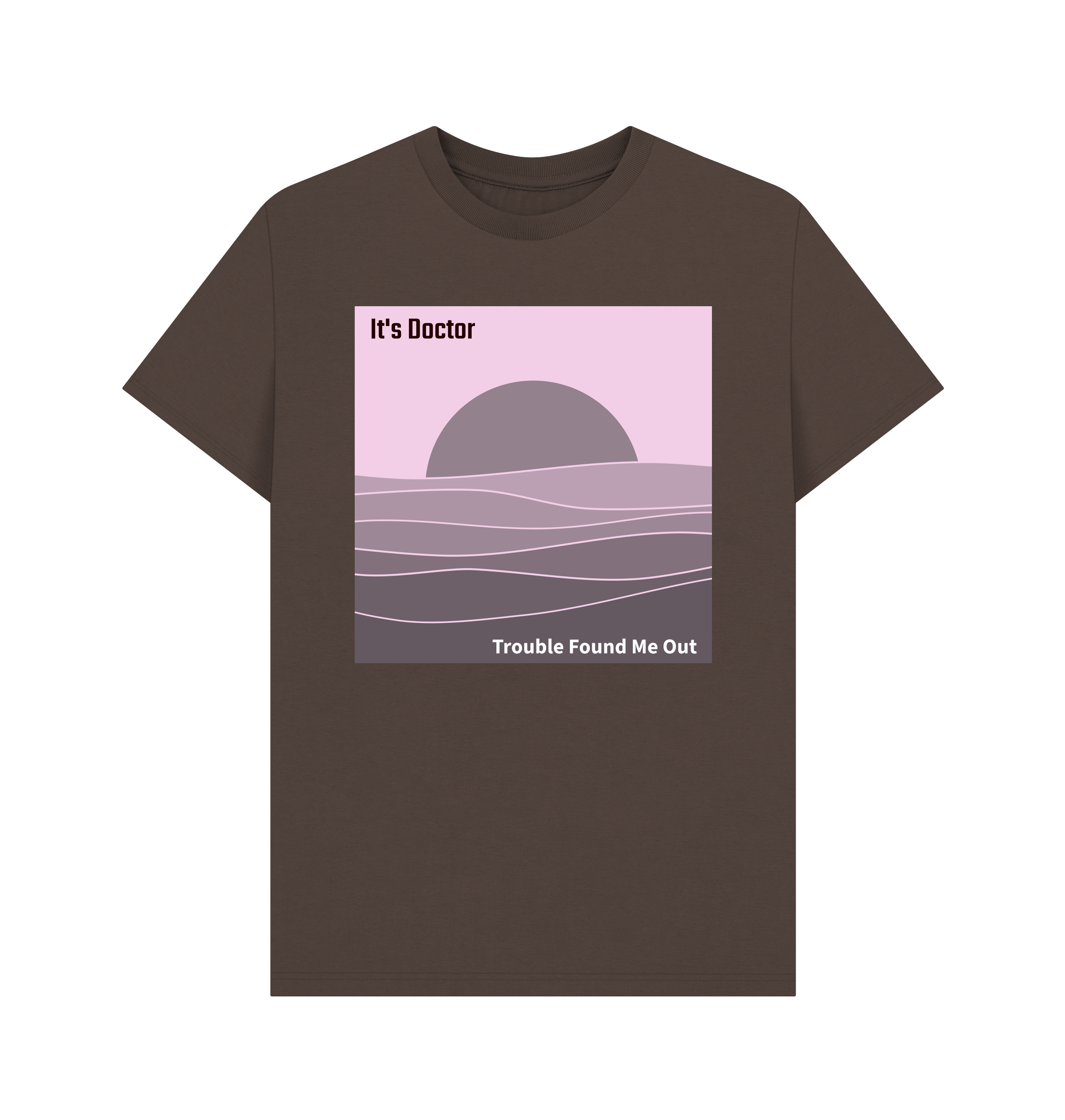 Chocolate Printed T-shirt Front