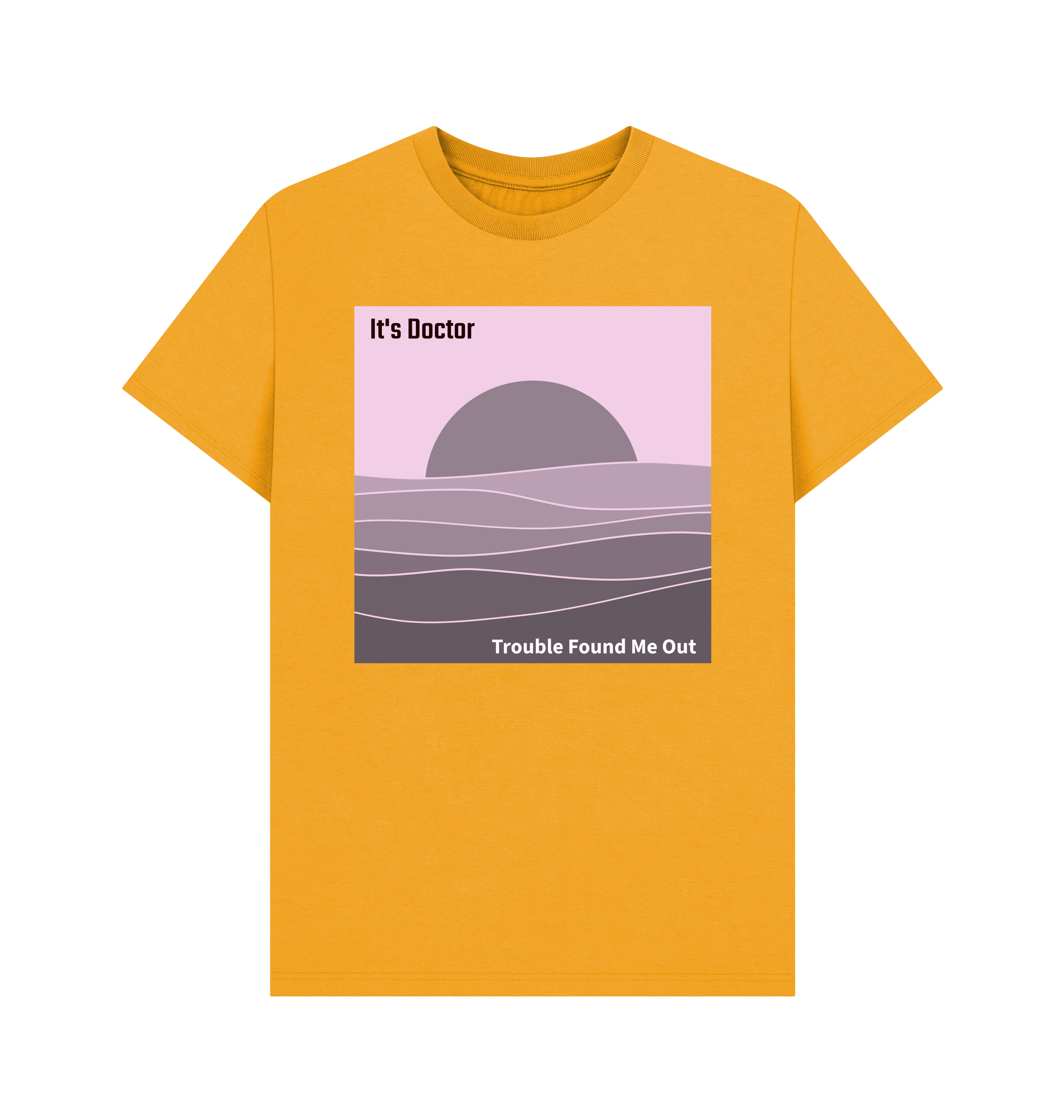Mustard Printed T-shirt Front