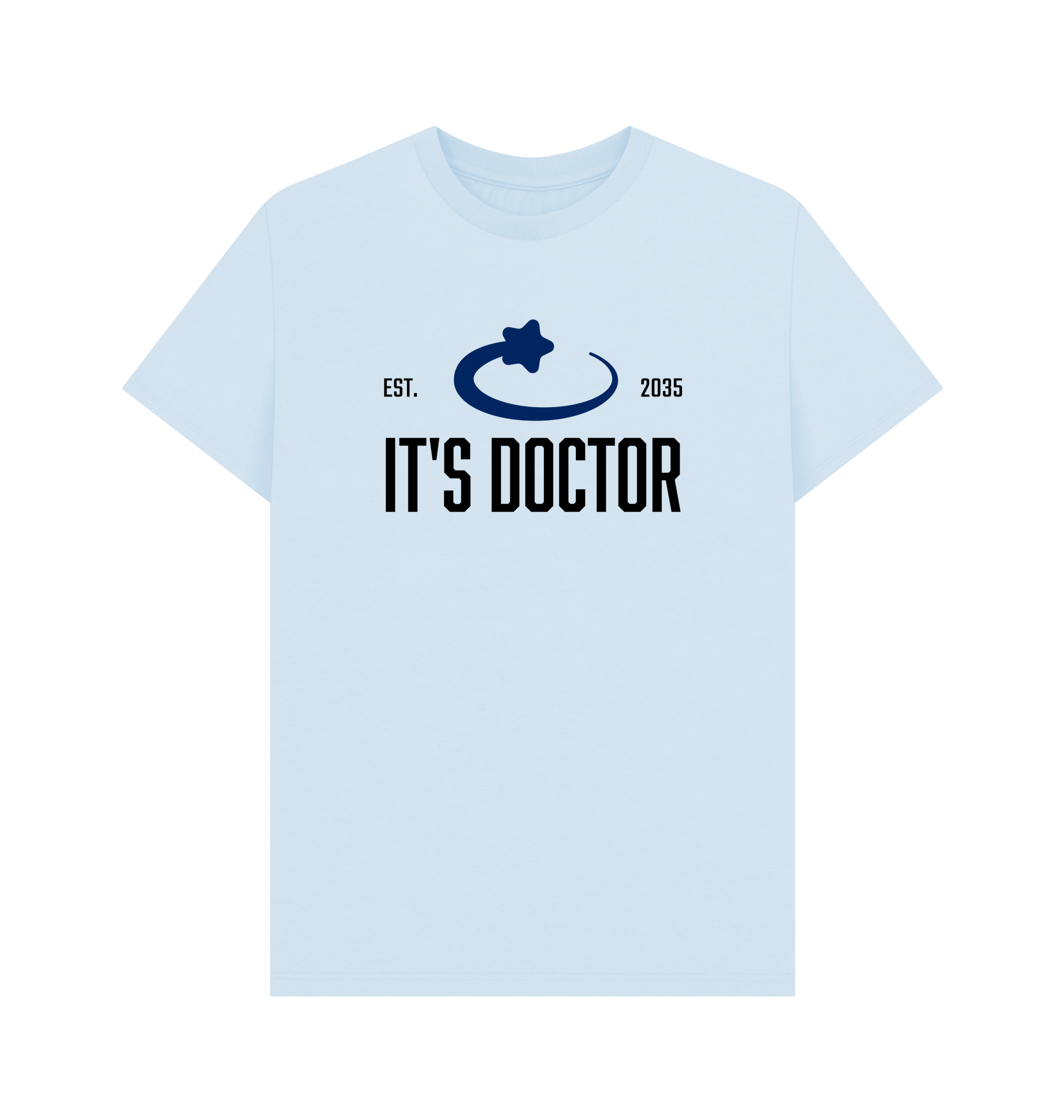 Sky Blue Printed T-shirt Front