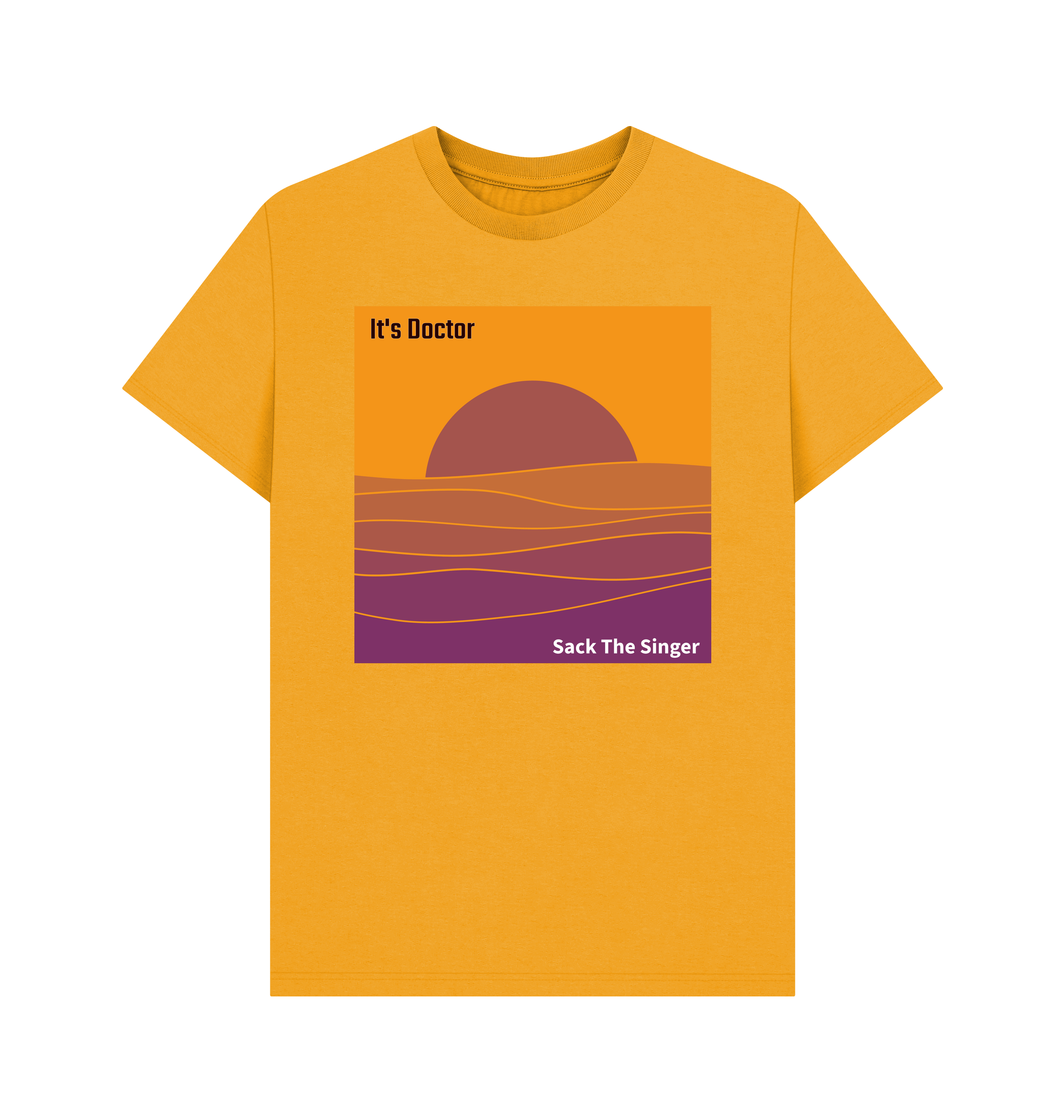 Mustard Printed T-shirt Front