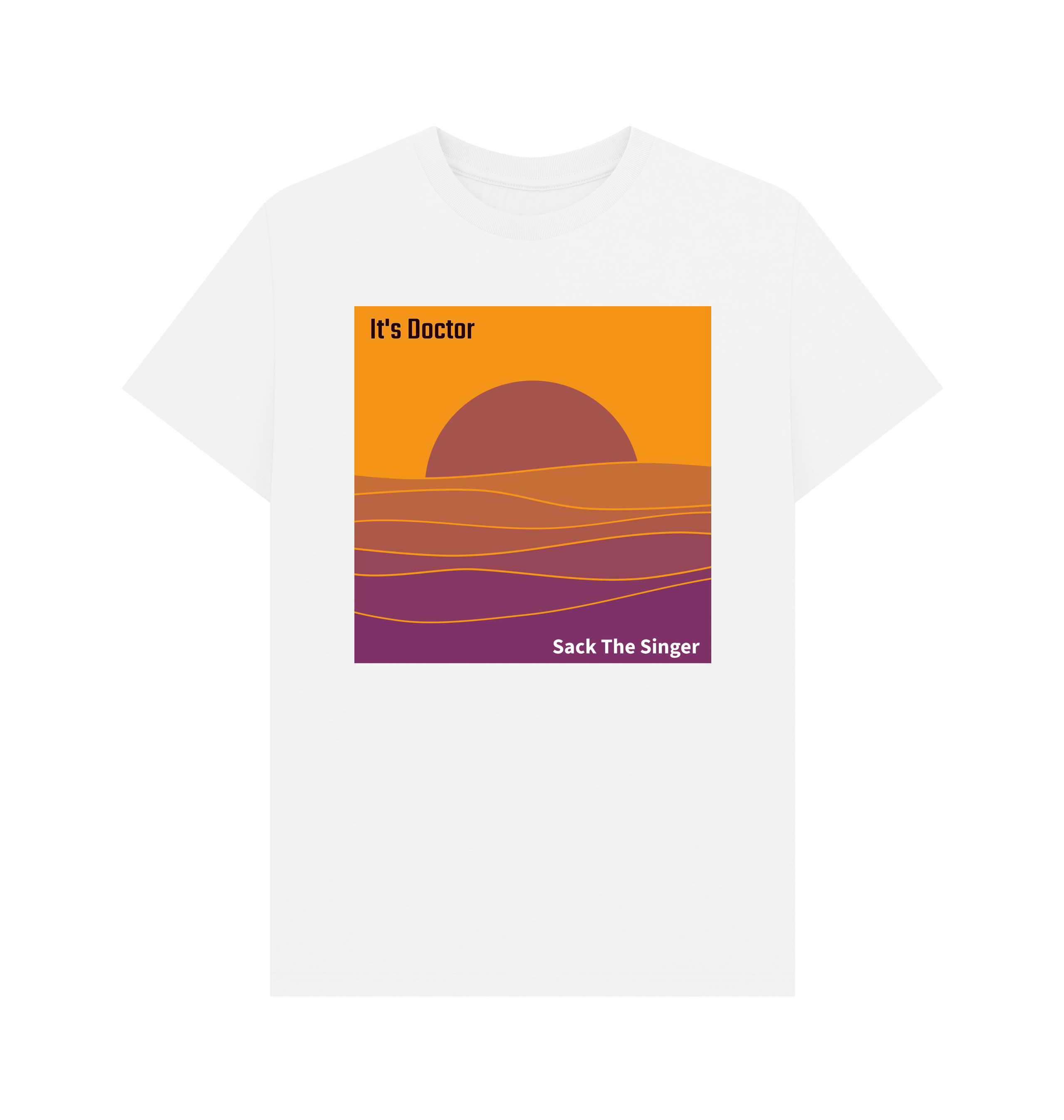 White Printed T-shirt Front