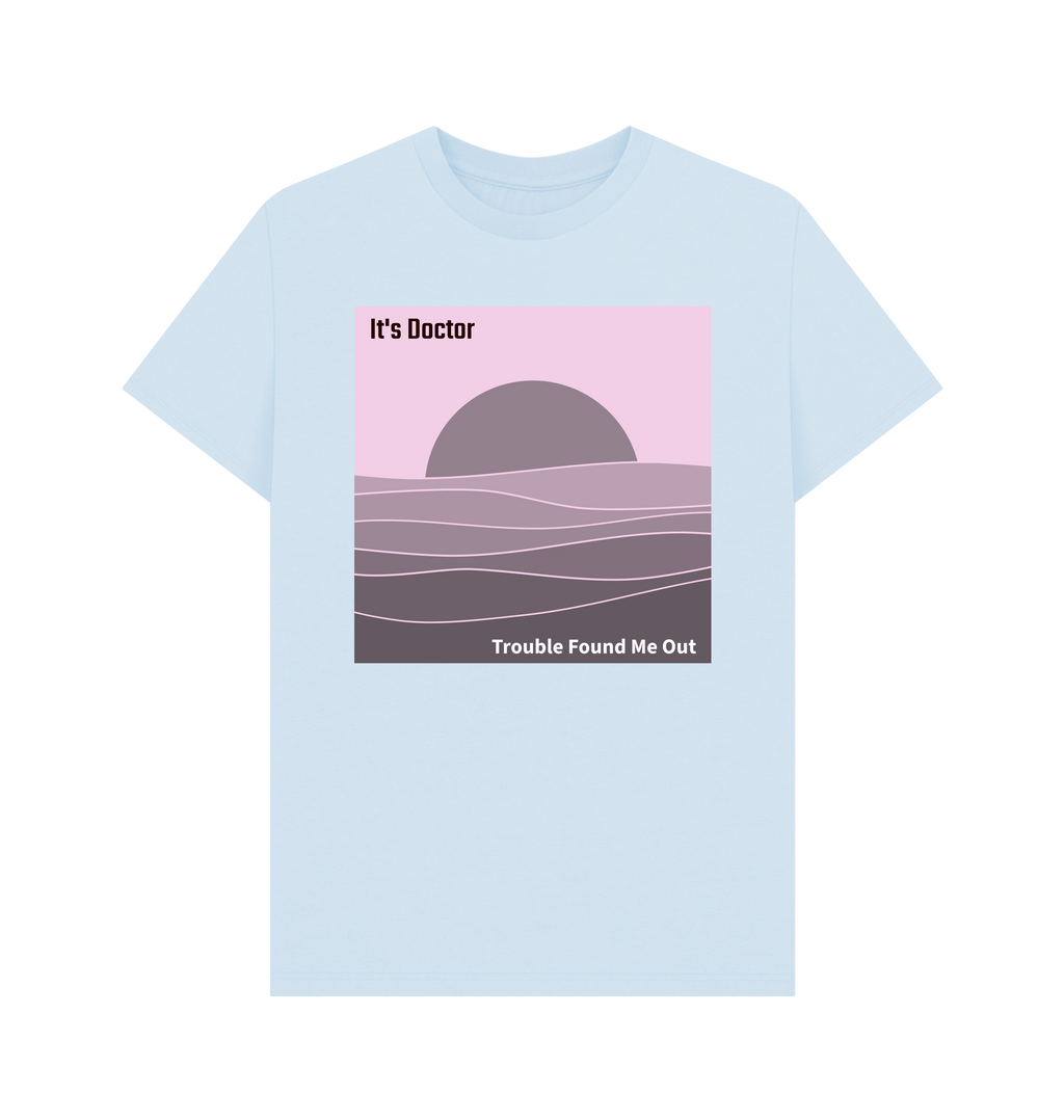 Sky Blue Printed T-shirt Front