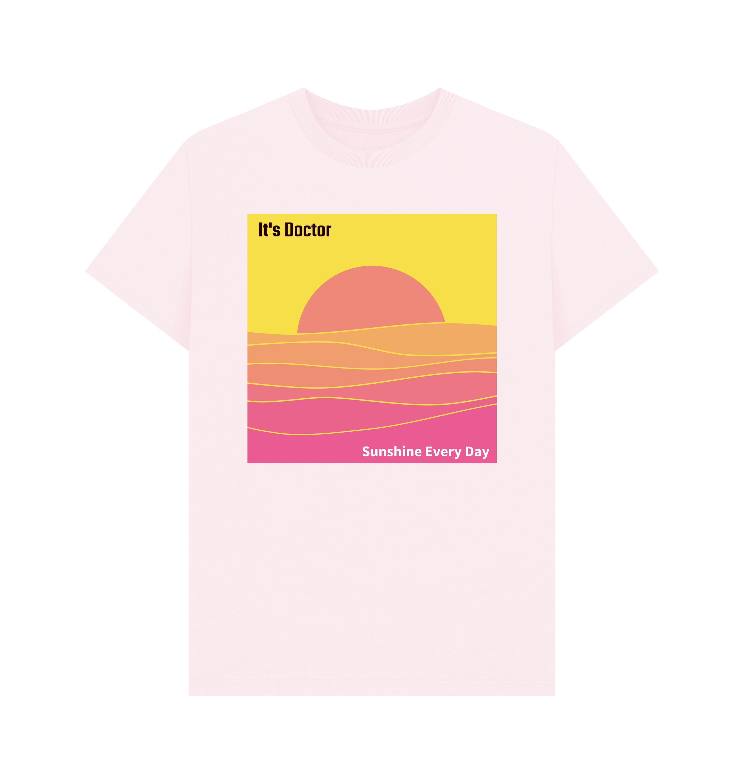Pink Printed T-shirt Front