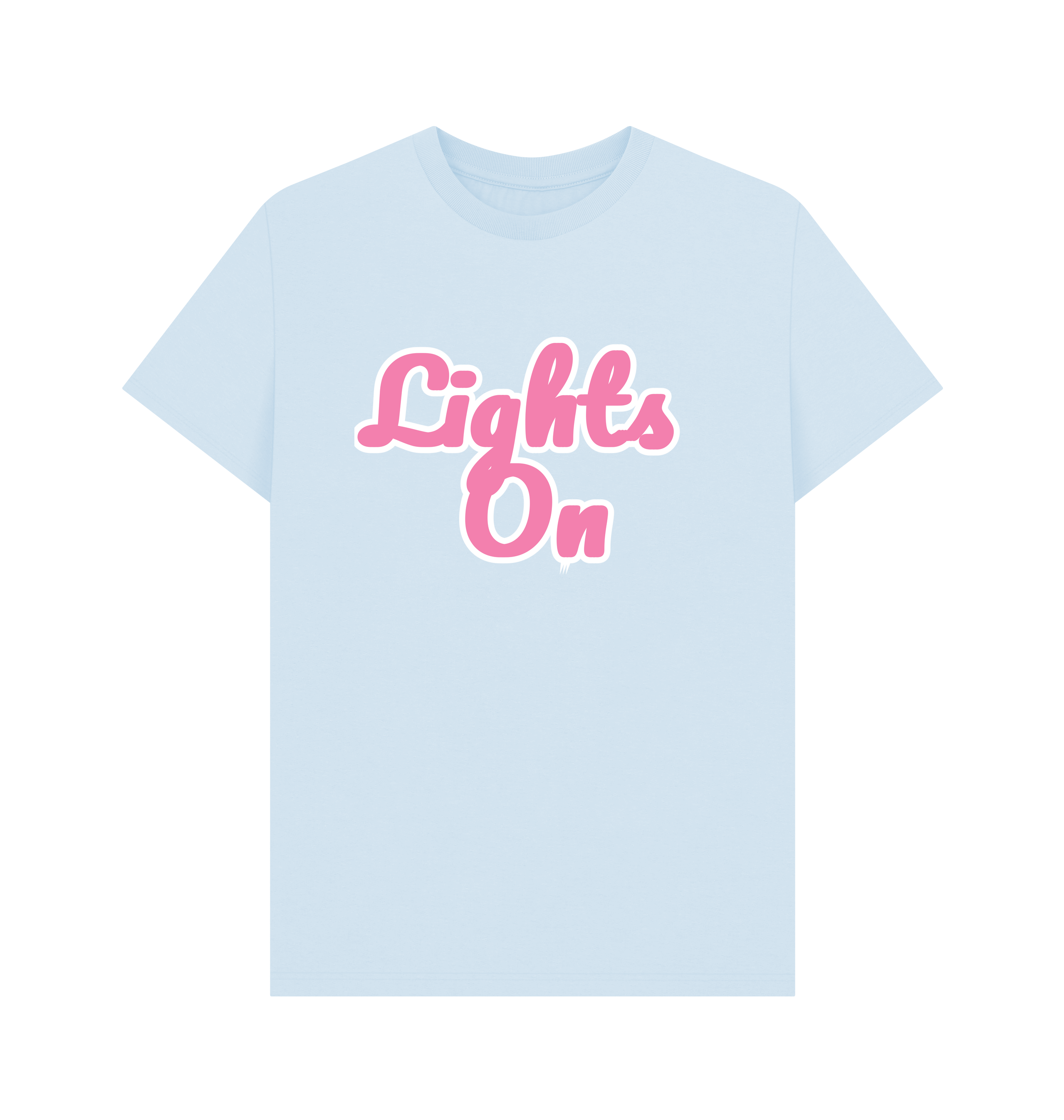 Sky Blue Printed T-shirt Front