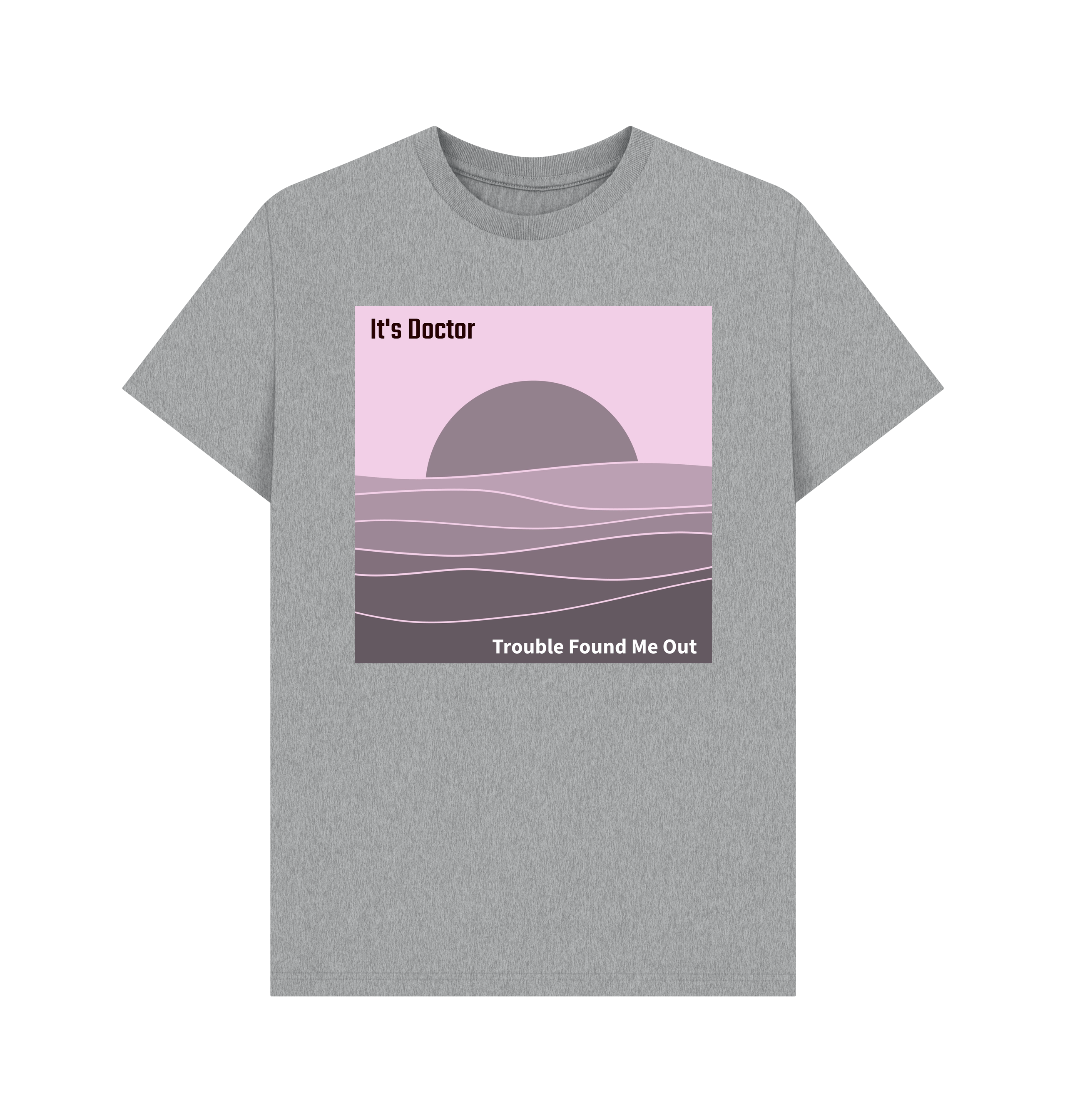 Athletic Grey Printed T-shirt Front