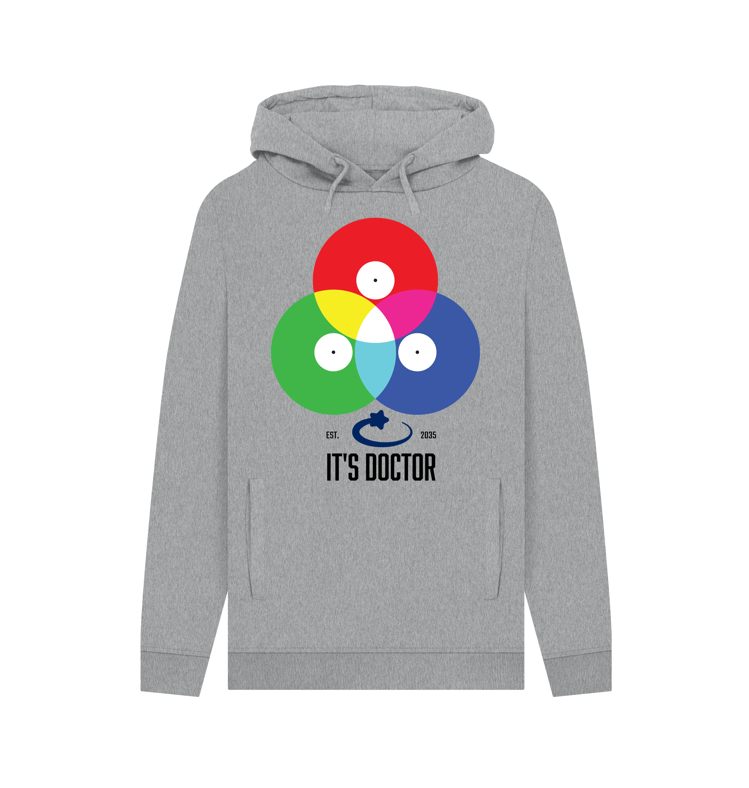 Light Heather Printed Hoody Front
