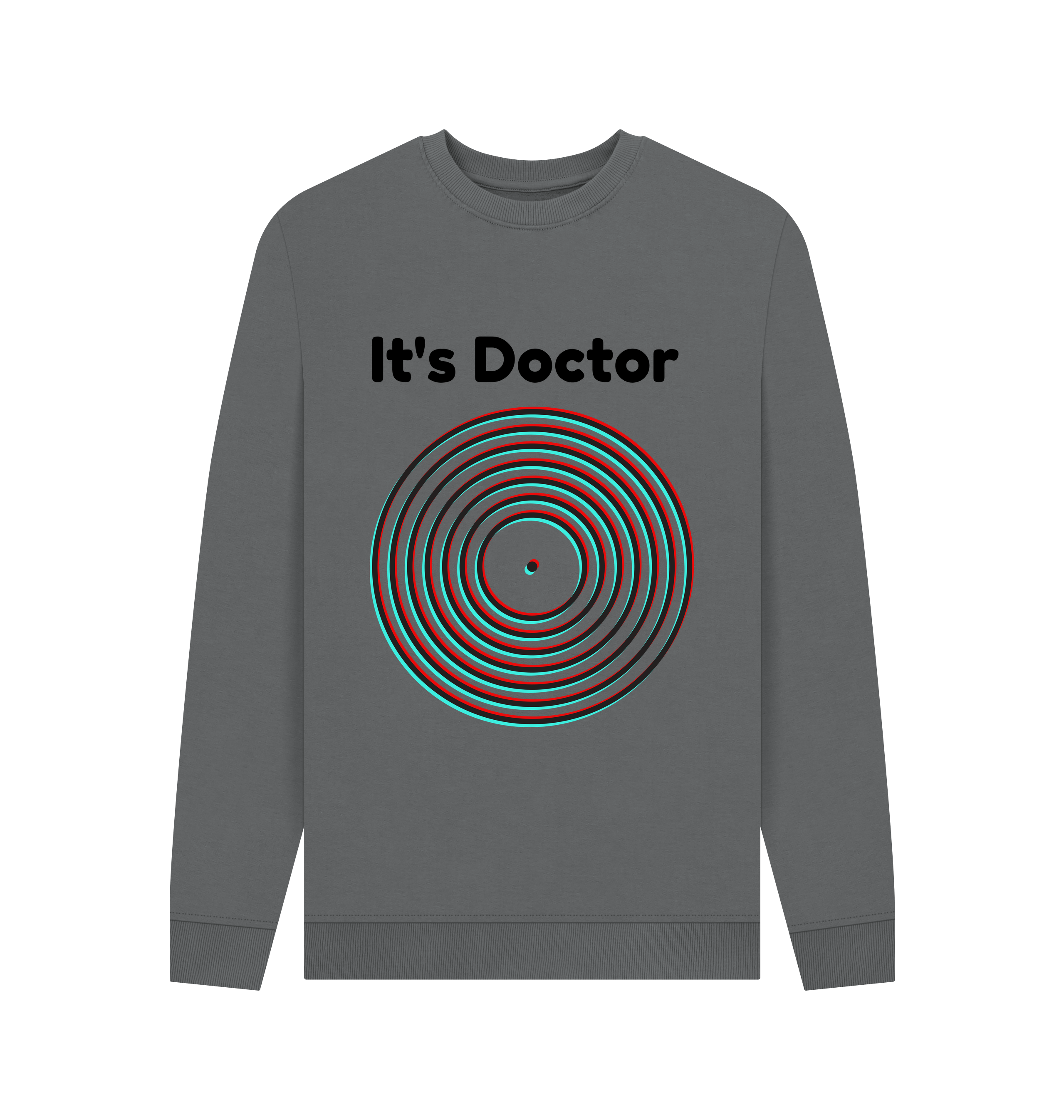 Slate Grey Printed Sweater Front