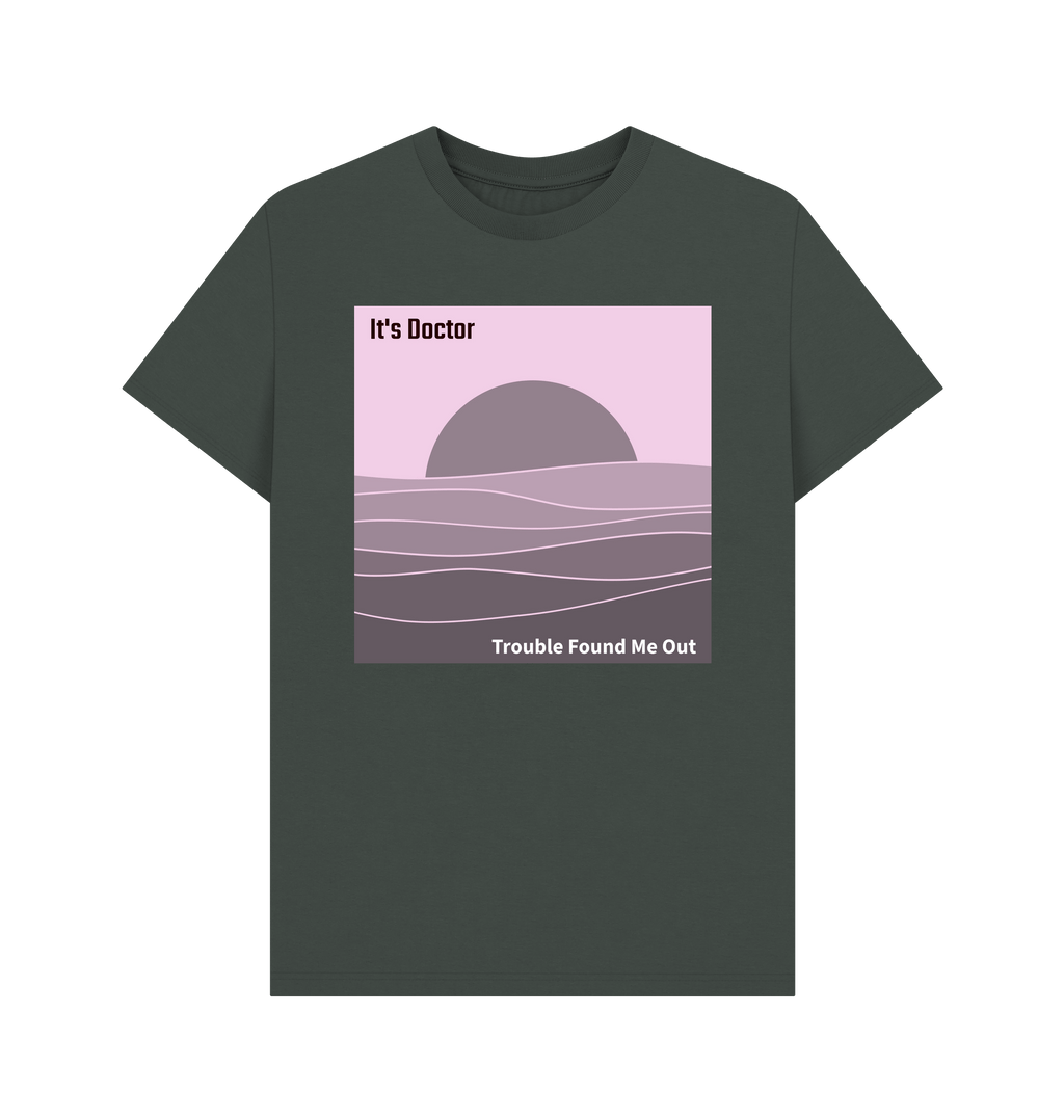 Dark Grey Printed T-shirt Front
