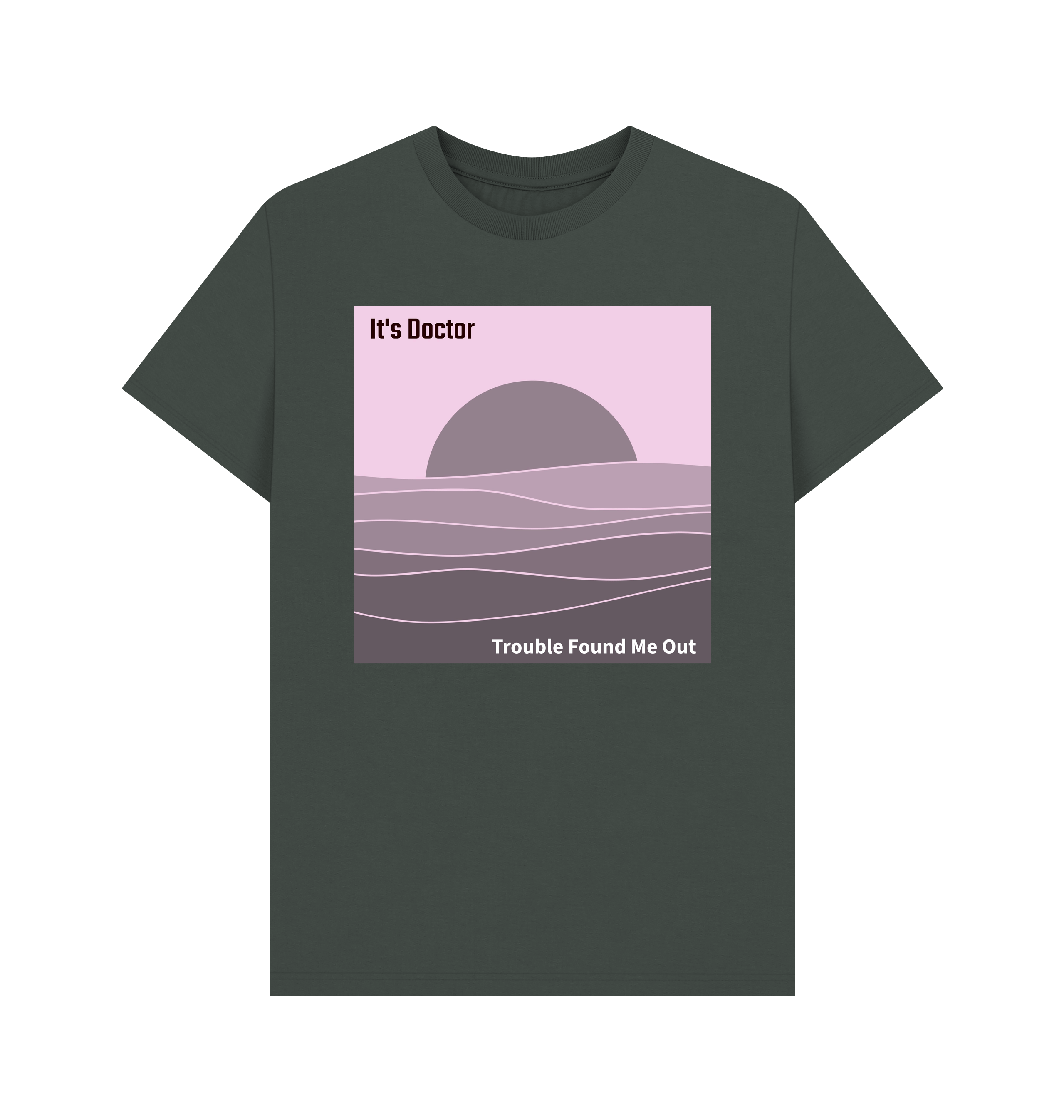 Dark Grey Printed T-shirt Front